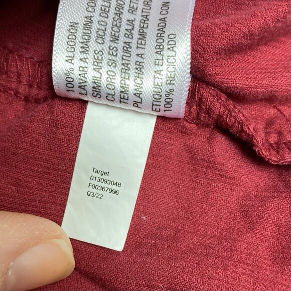 Universal Thread Womens Dress Cotton Corduroy Cranberry Red Inseam Pockets Sz XL - Picture 5 of 10